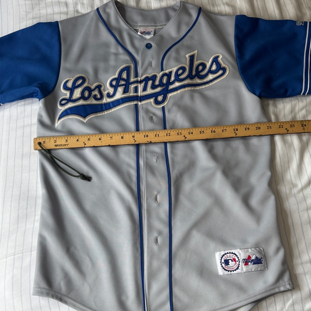 Men's Los Angeles Dodgers Gray and Blue Baseball Jersey